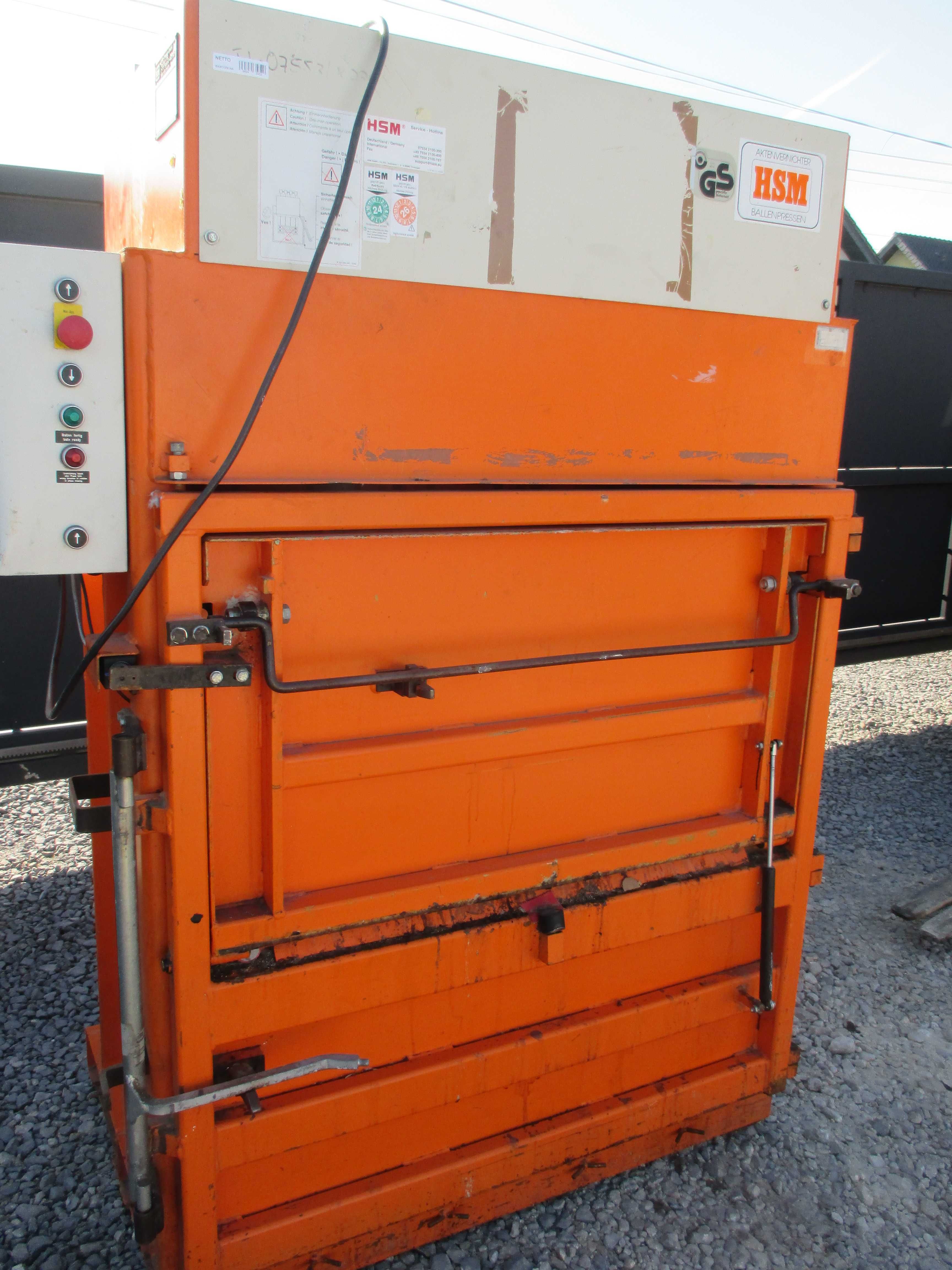 belownica prasa do makulatury foli Hsm 155 vl