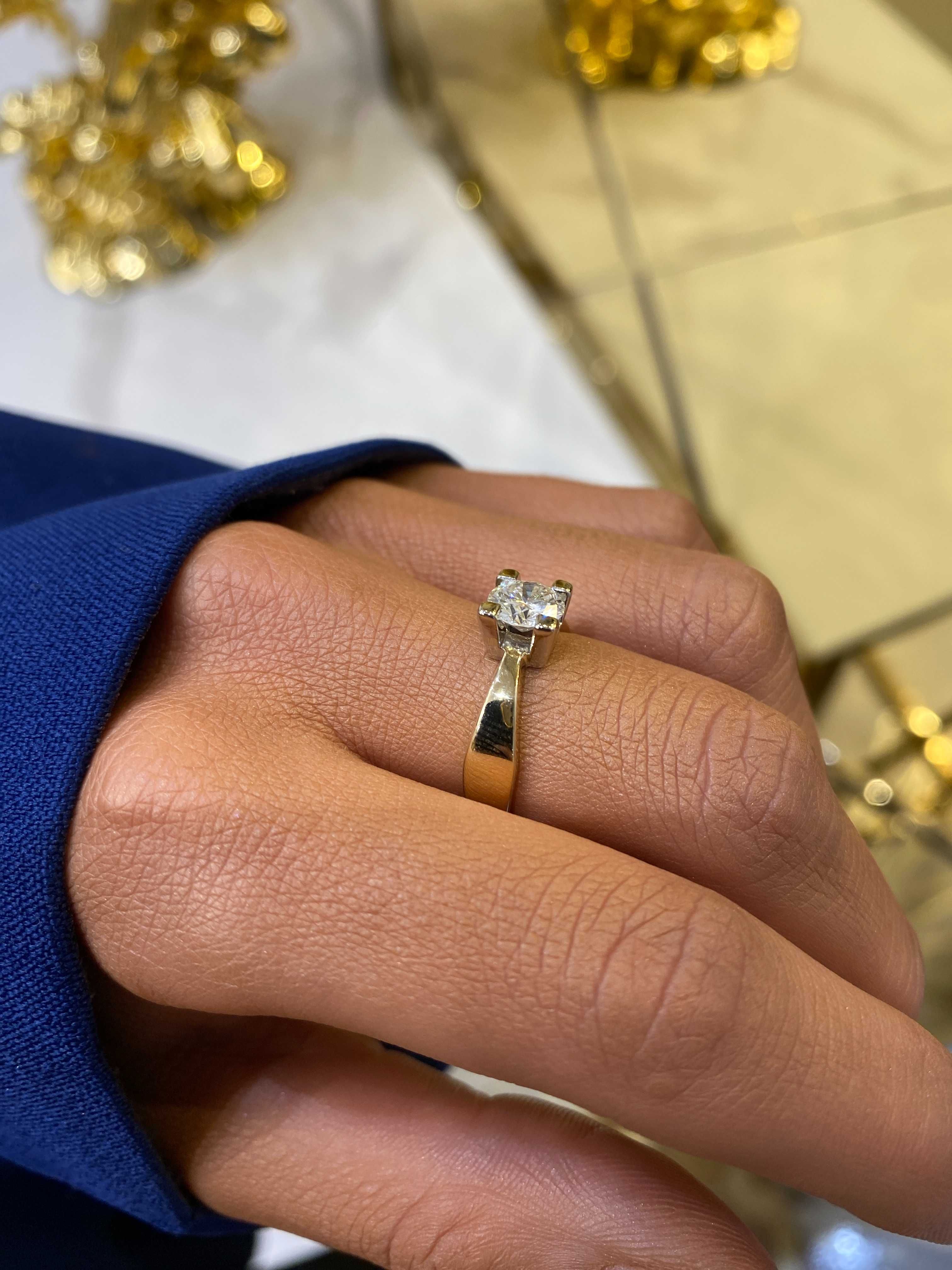 Pierścionek z diamentem naturalnym 1.03 ct