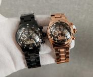 Чоловічий годинник Reef Tiger RGA703 Gold Bubble Automatic Skeleton