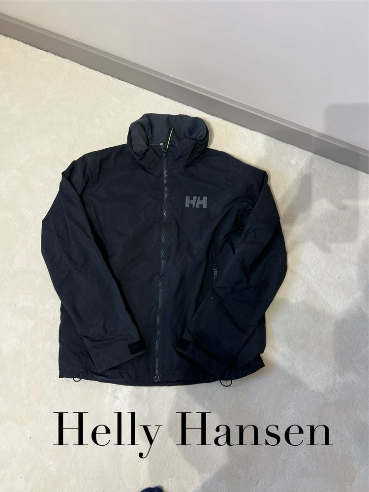 Helly Hansen męska czarna kurtka przejściowa przeciwdeszczowa wiosenna