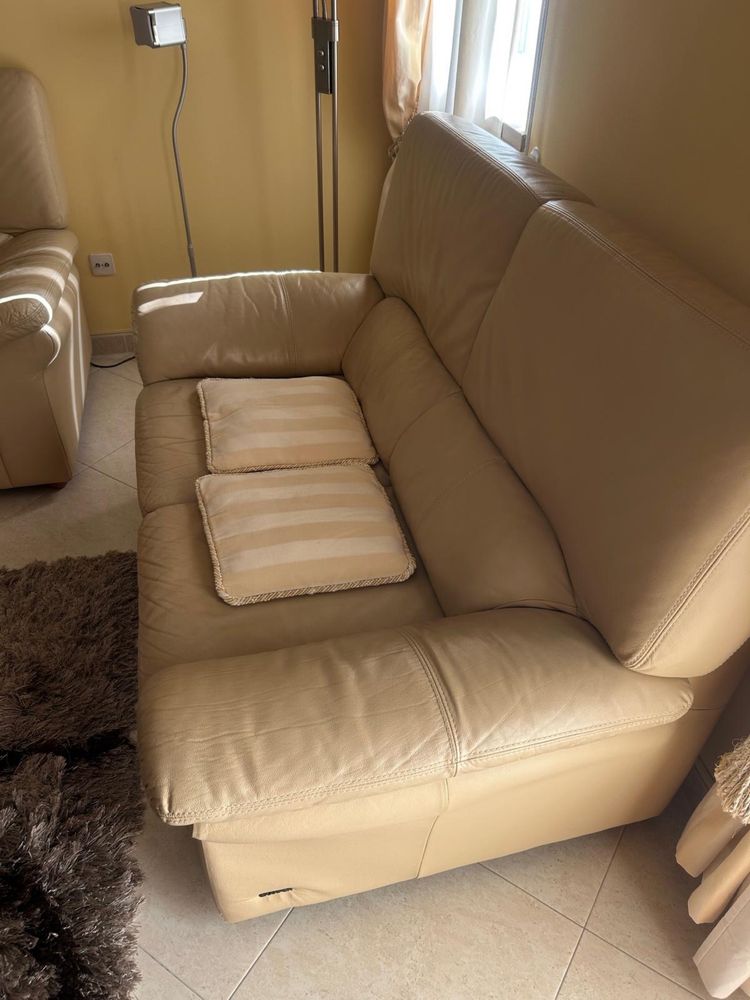 Dois sofas em pele em otimo estado sem transporte