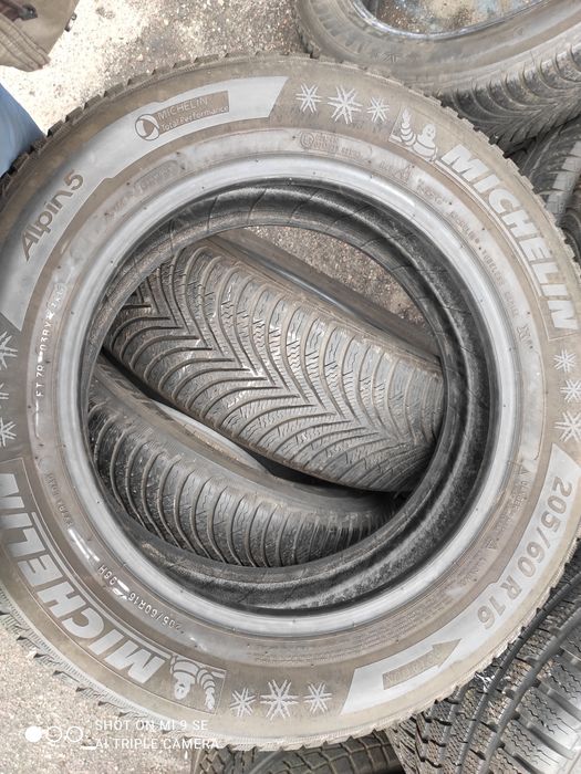 зимняя резина  205/60/16 Michelin Alpin5.2019г.7+мм.6+мм.