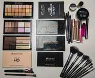 Zestaw kosmetyków makeup revolution feedom + Komplet pędzli