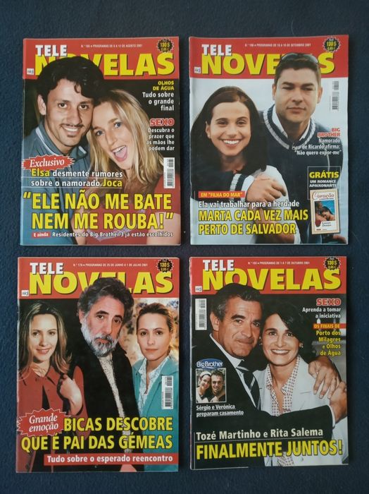 16 revistas TELE NOVELAS ano 2000/2001