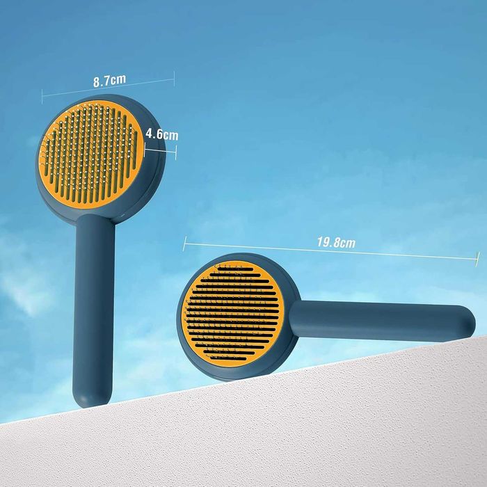 Szczotka dla psów i kotów z krótką sierścią samooczyszczająca