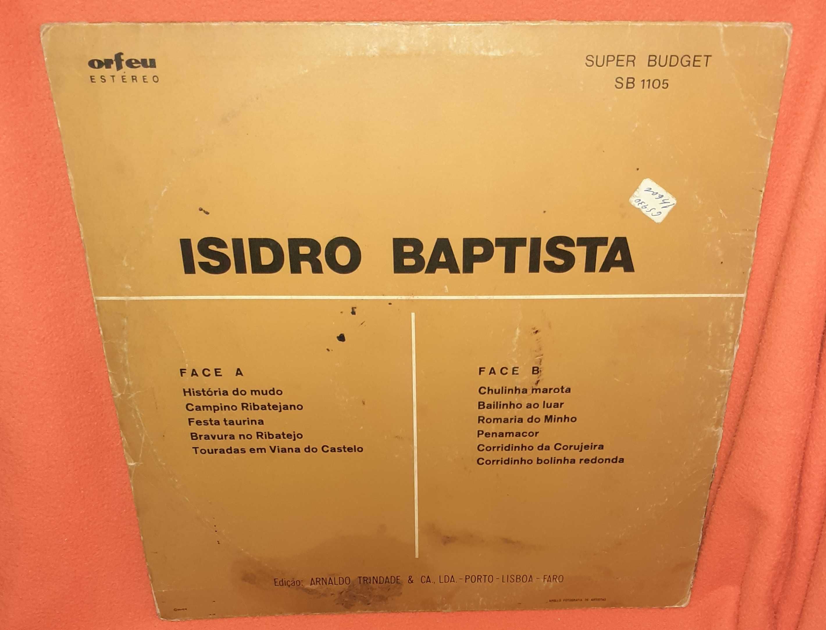 Disco Vinil - Isidro Baptista