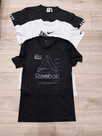 Koszulki 3 sztuki Nike, Adidas, Reebok rozmiar 36 -38