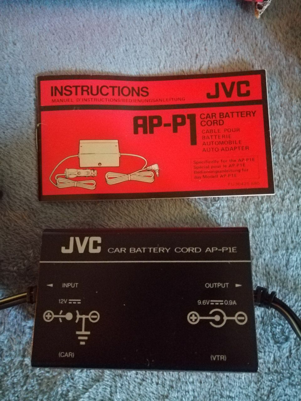 JVC bateria e carregadores câmara VHS-C