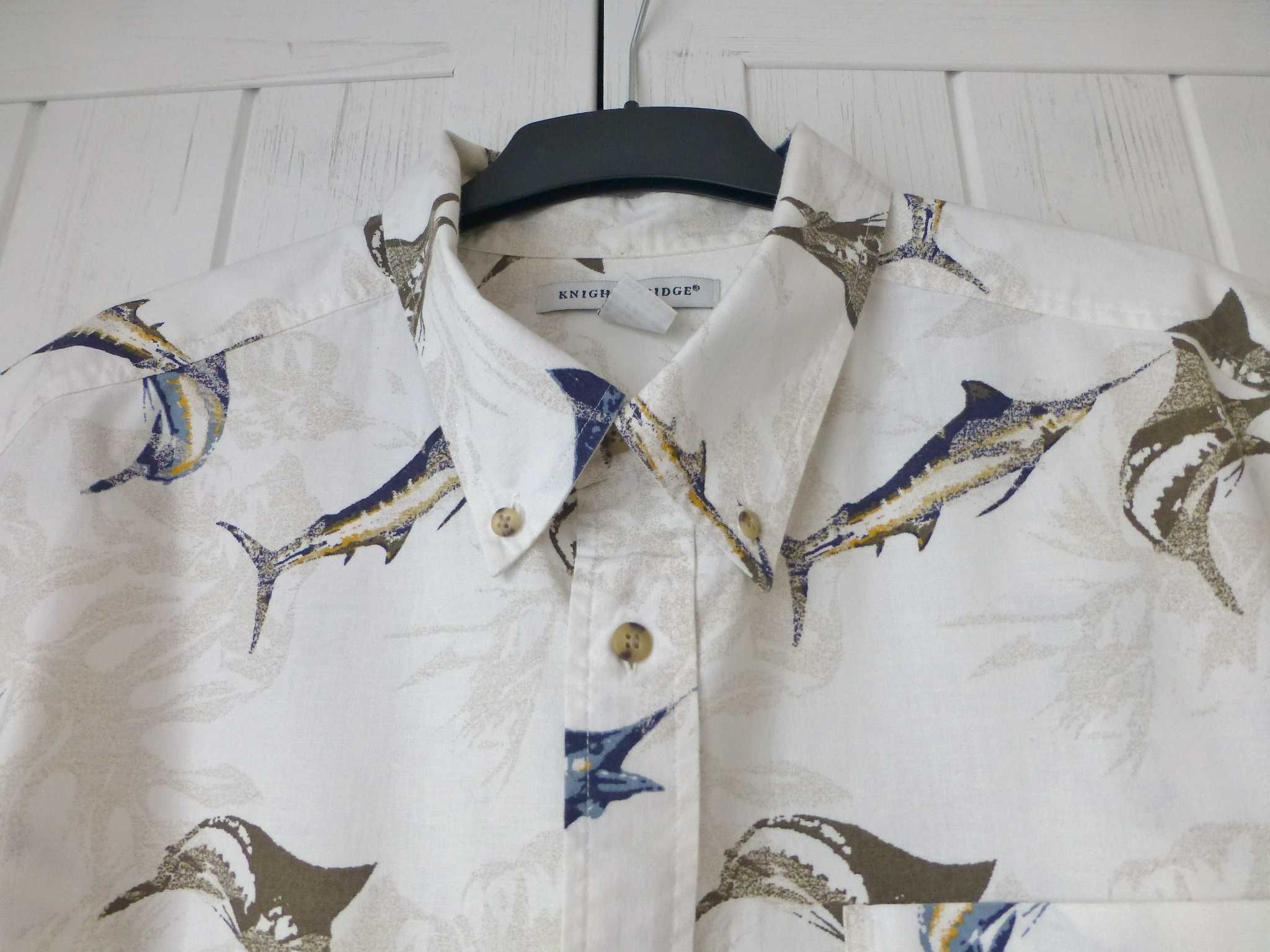 Knightsbridge letnia męska koszula Fish Print L XL