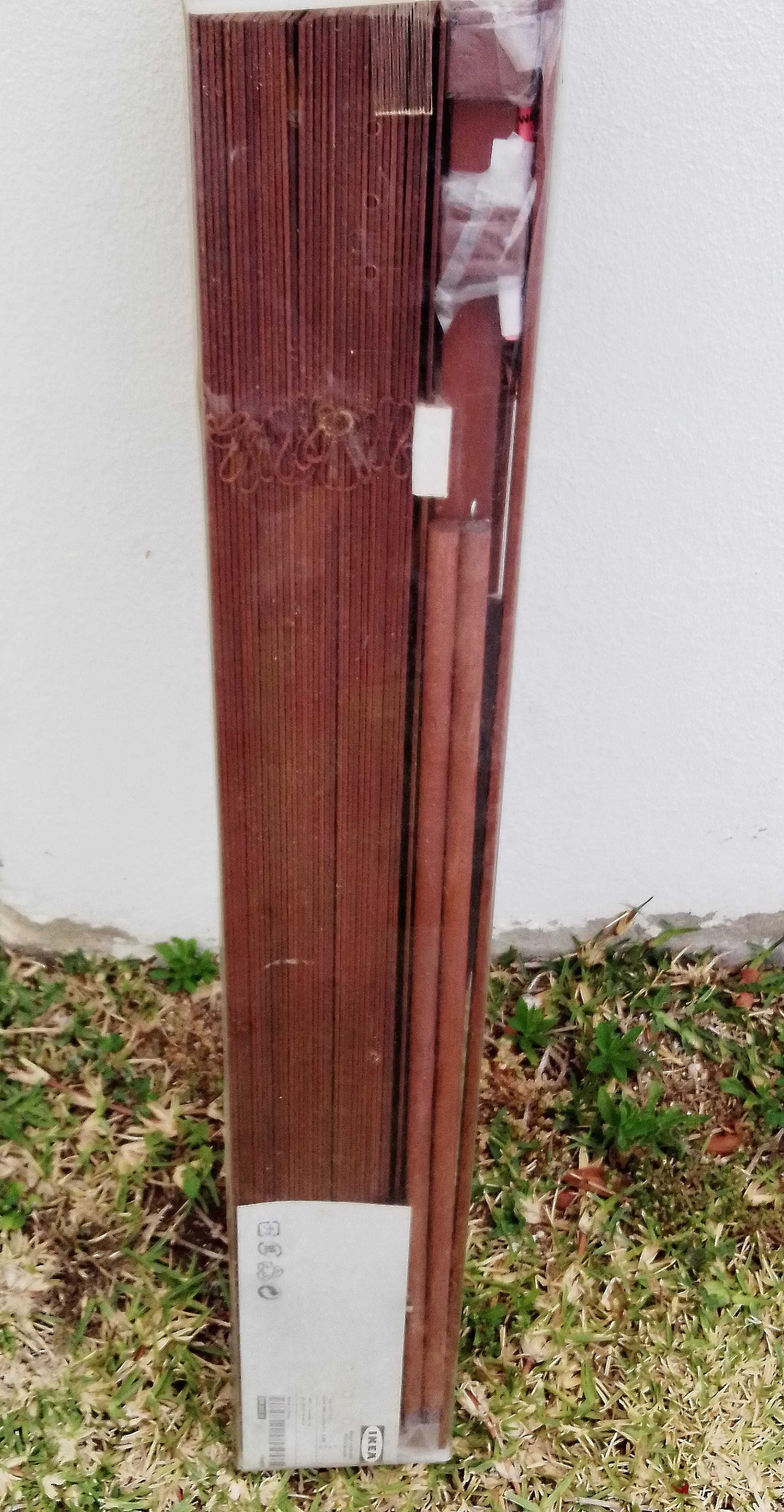 3 Persianas Cortina - madeira 80cm