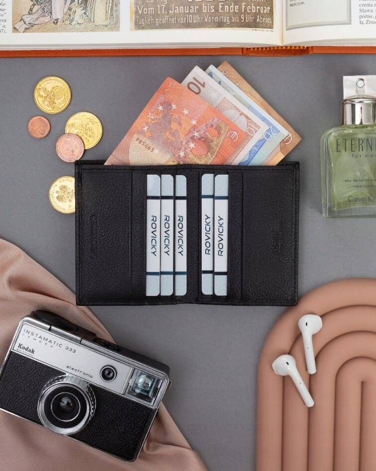 skórzane etui na karty z systemem rfid - 4u cavaldi