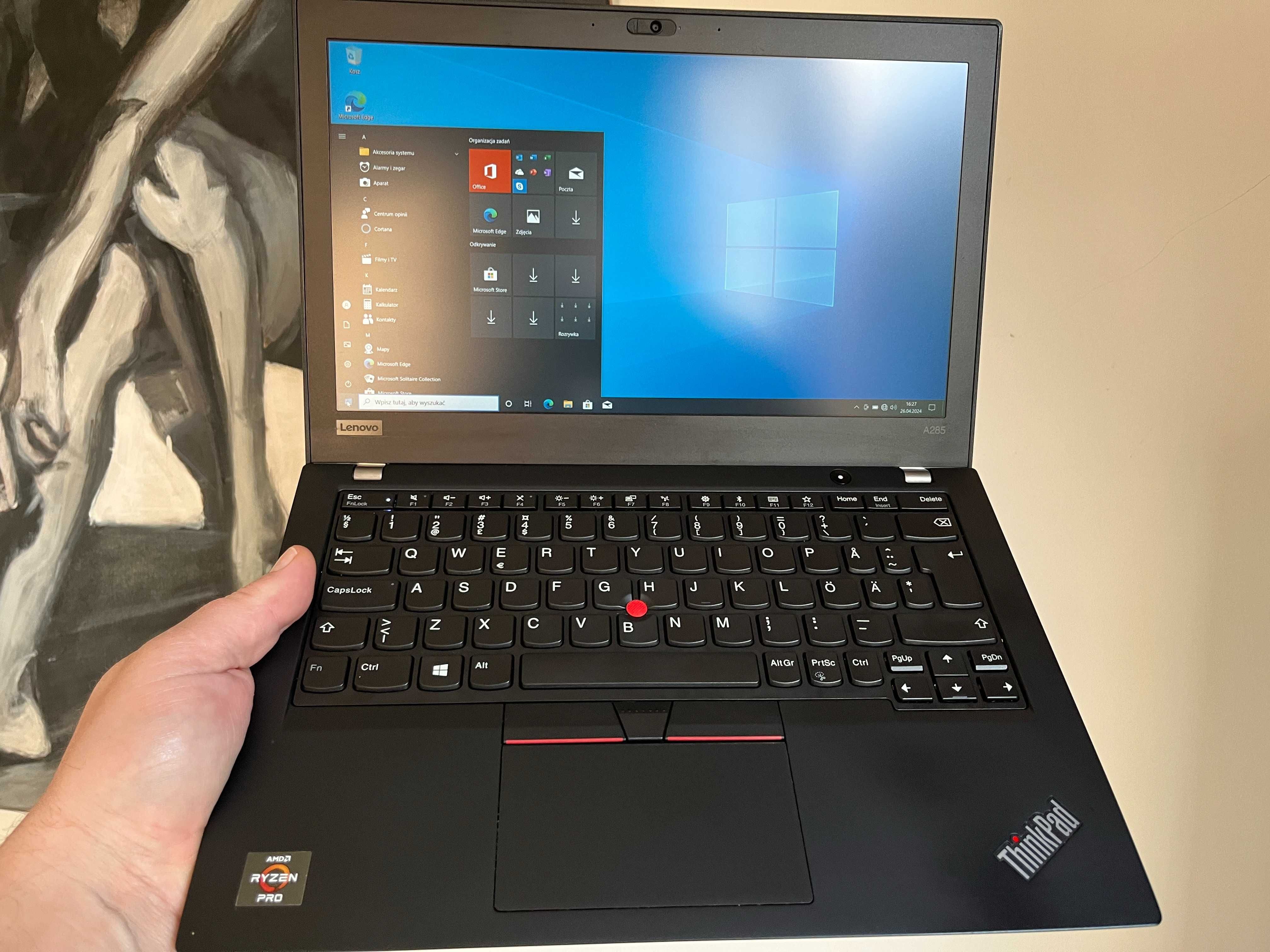 Laptop Lenovo ThinkPad A285 Ryzen 5 Pro 2500U 16/256GB 10P FV23%