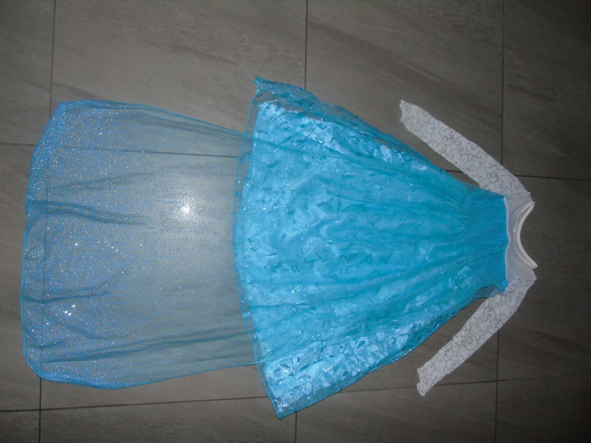 strój sukienka Kraina Lodu 6-8 lat