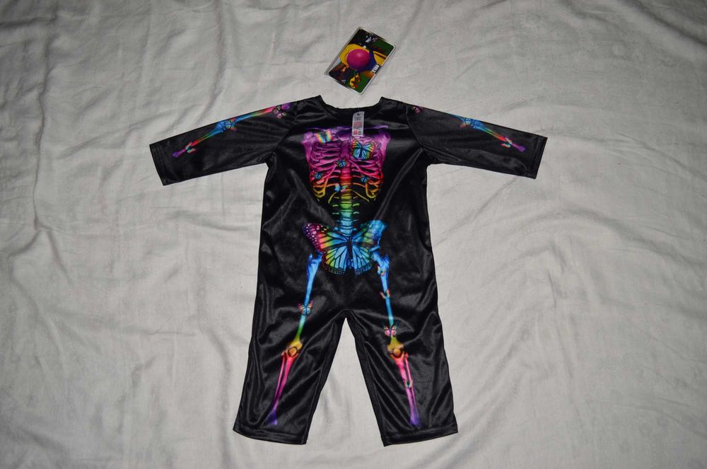 Новый костюмчик Скелетик кости бабочки вампир ромпер кащей Хэллоуин