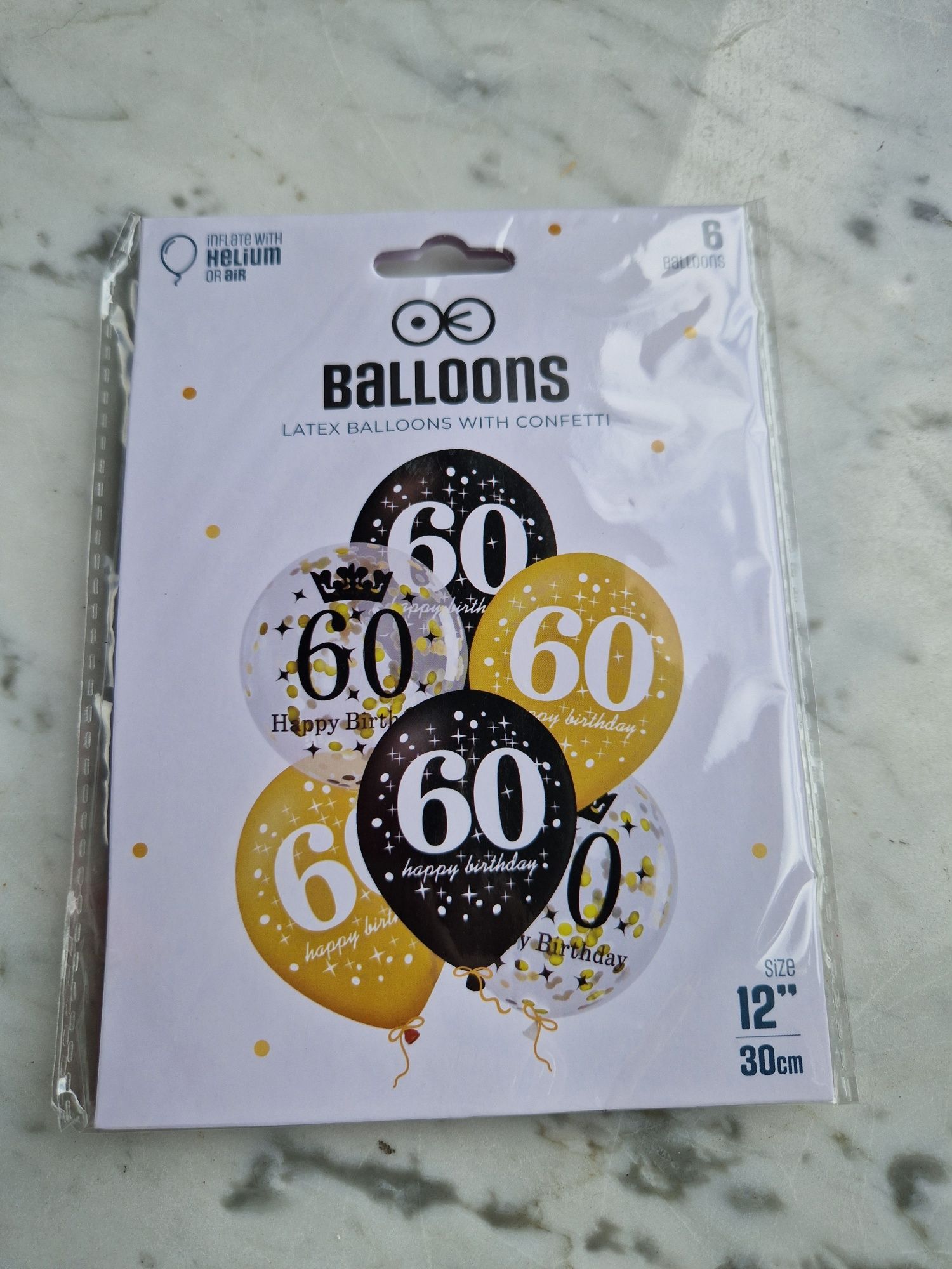 Balony na 60. Urodziny