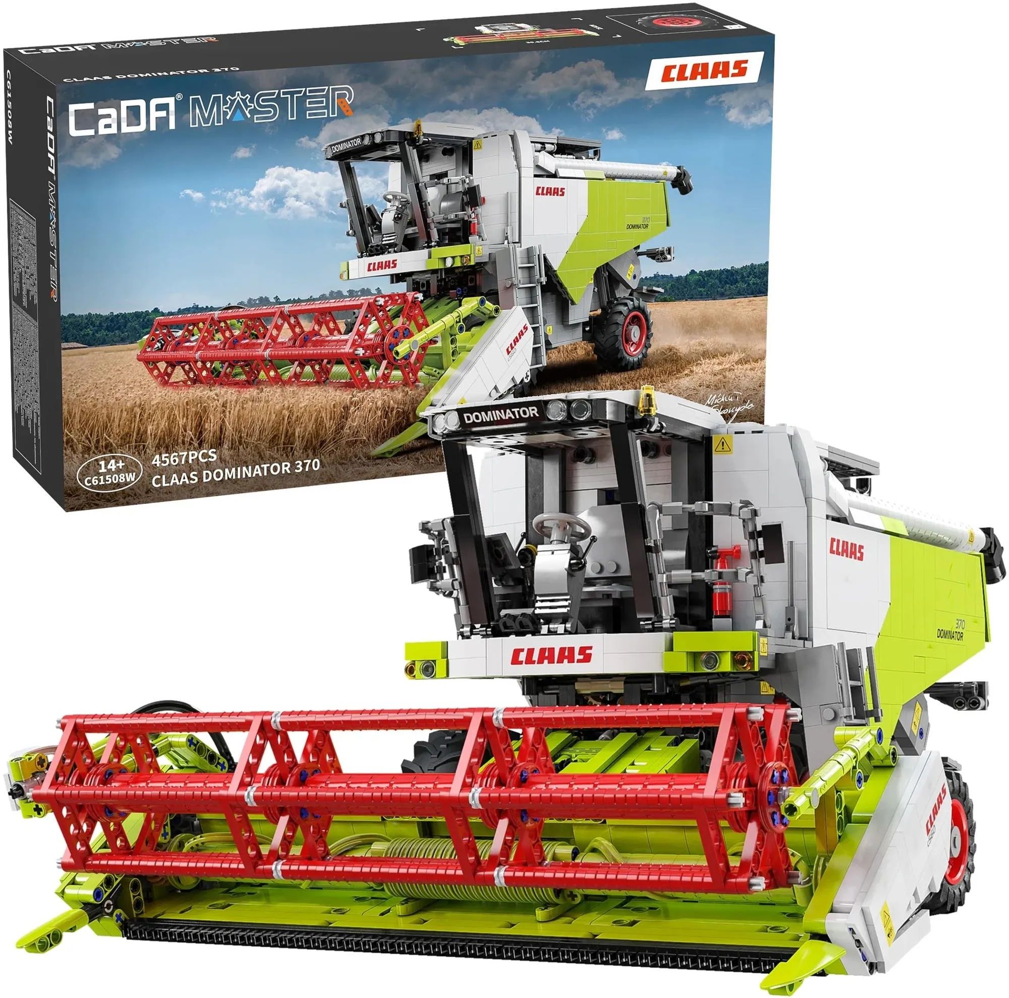 Klocki CaDA C61508W Kombajn Claas Dominator 370 zdalnie sterowany LEGO