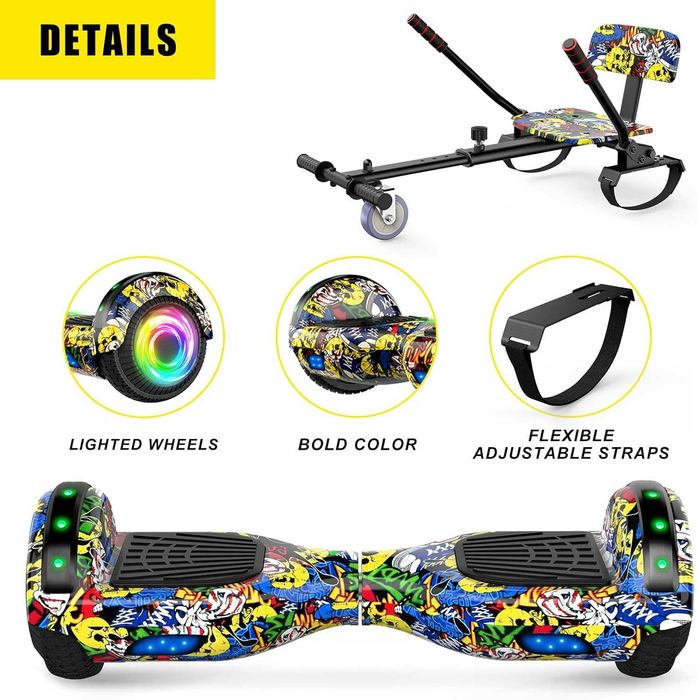 Gokard SISIGAD 6,5 cala + nakładka Hoverboard Kart