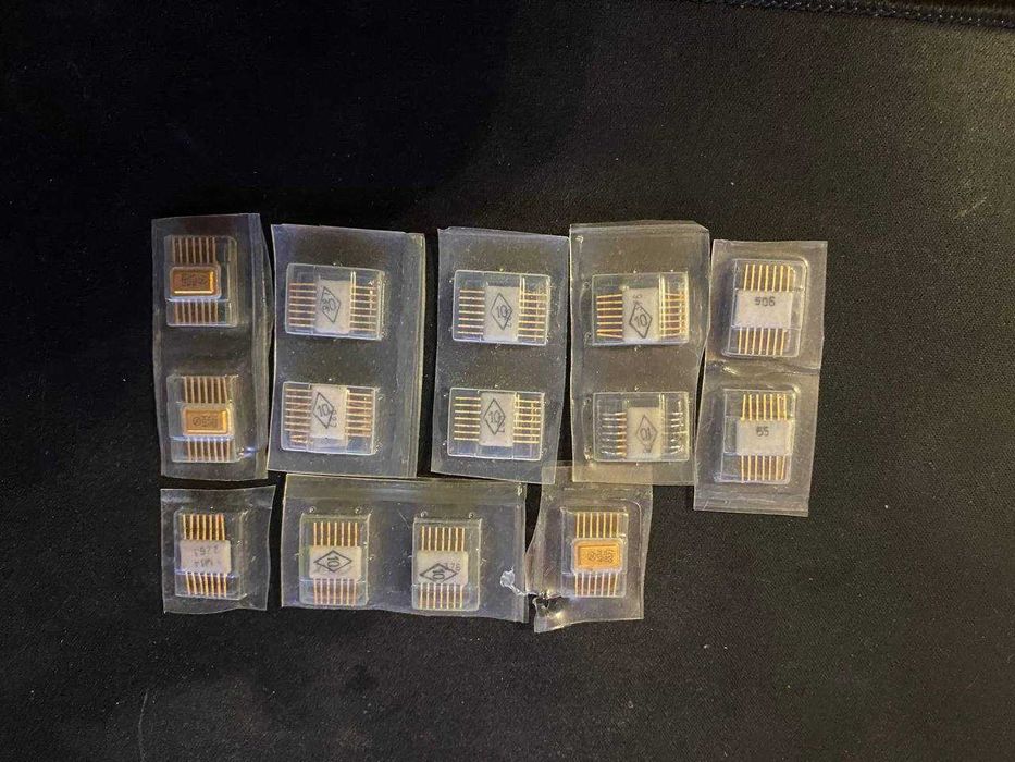 Лот редких золотокерамических микросхем, с высоким содержанием золота