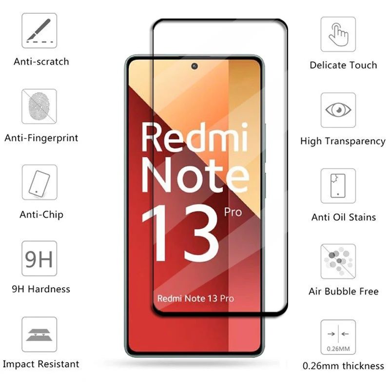 Защитное стекло экрана+камер Xiaomi Redmi Note 13 Pro 4G/Poco M6 Pro4G