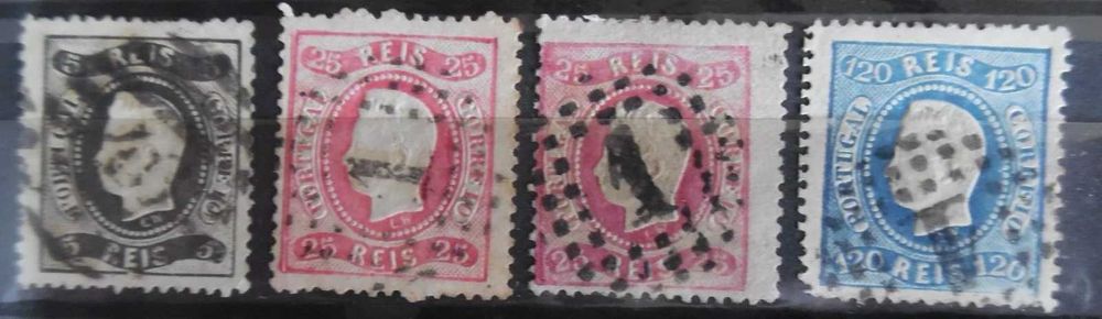 Selos Portugal 1867/1870- D. Luís Fita-Curva
