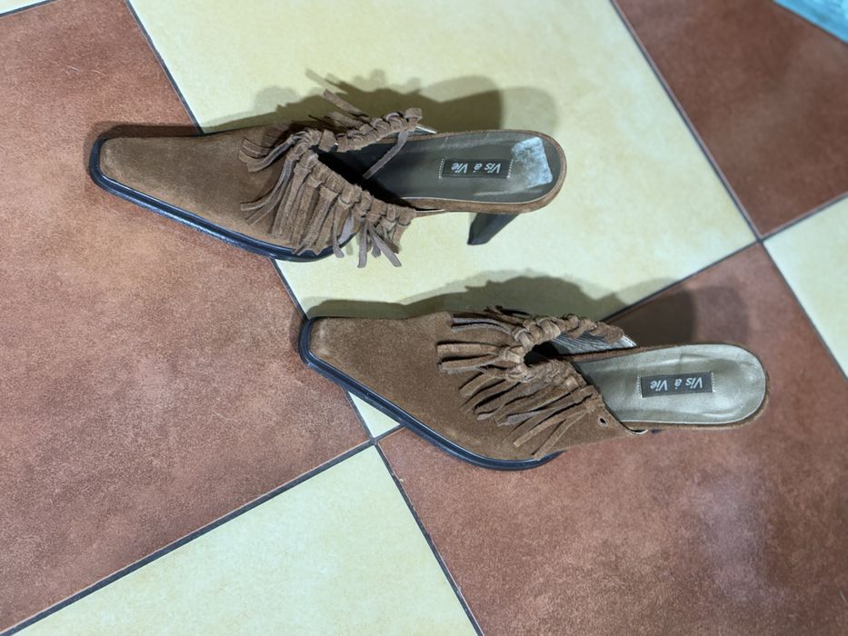 Oryginalne rude klapki boho z USA 3 razy ubrane