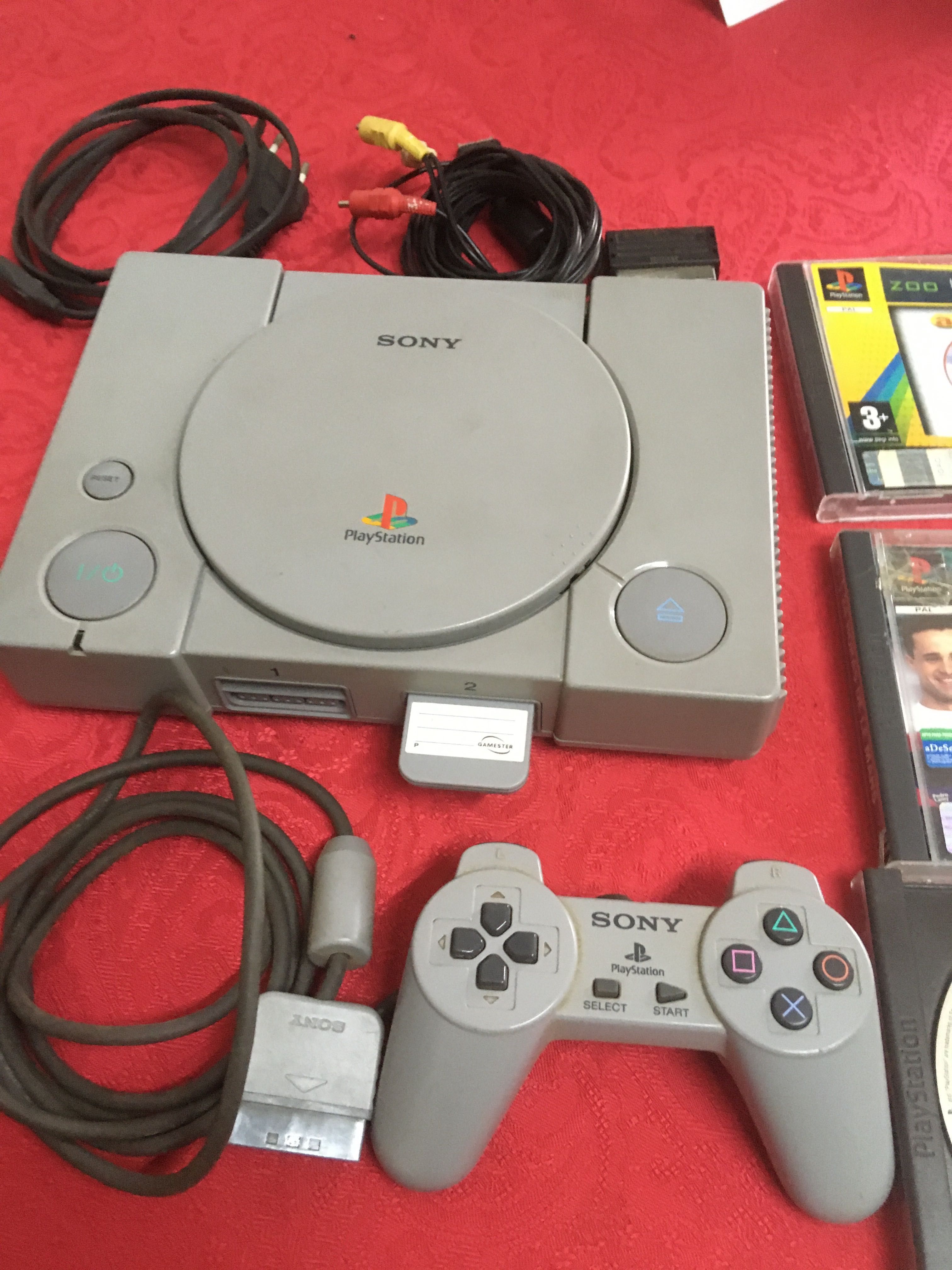 PlayStation 1 PSX - comando original, cartão memória-jogos- completa