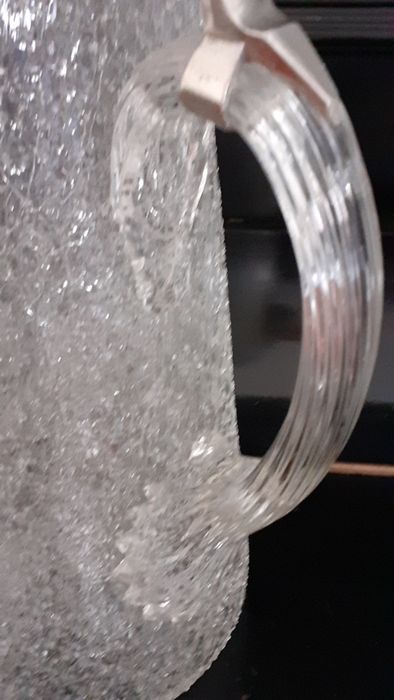 Jarro cristal baccarat  overshot,, com tampa