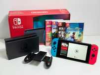 Konsola Nintendo Switch, 4 x Gra, komplet, GWARANCJA, bdb stan!
