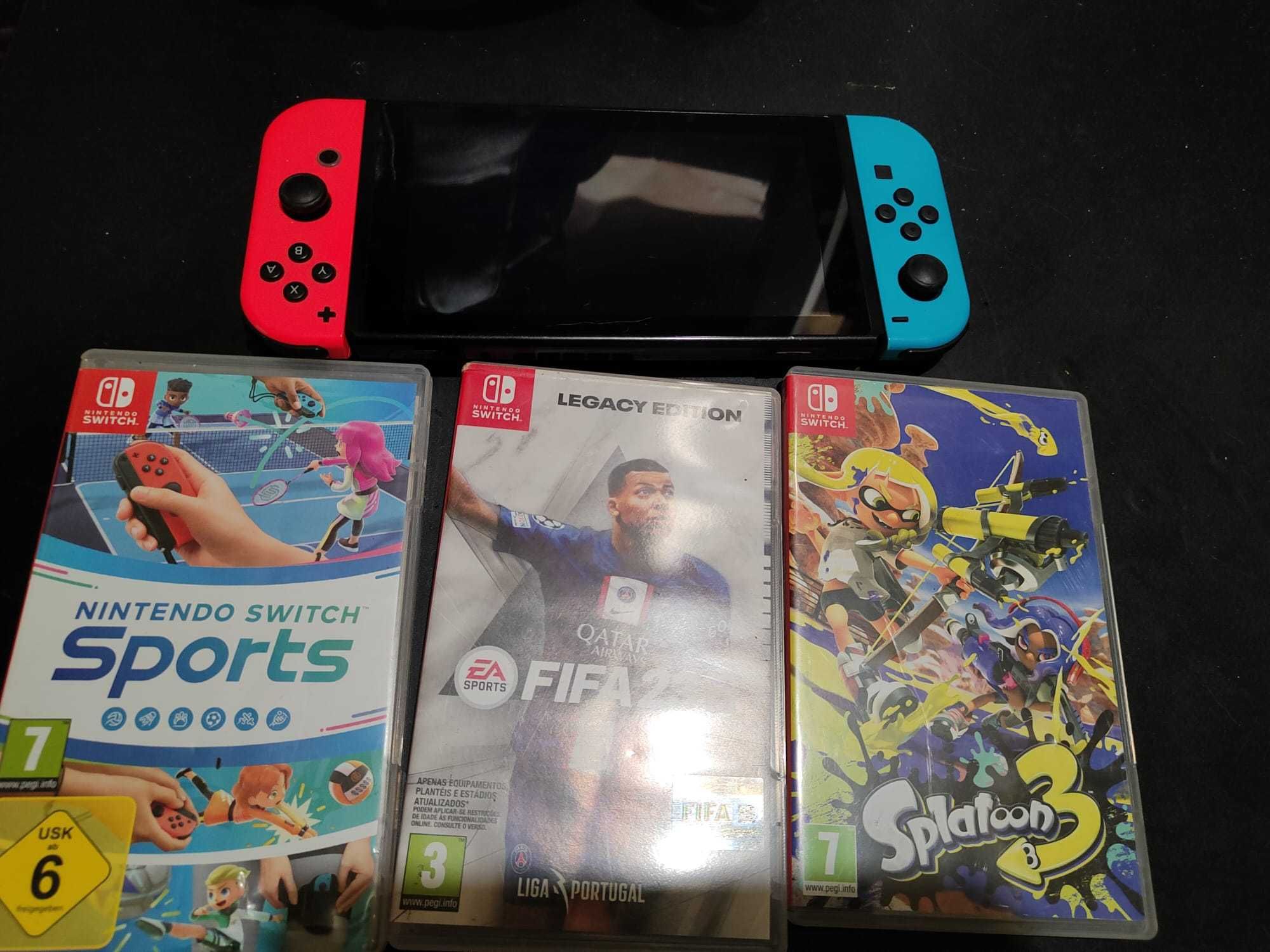 Nintendo Switch  com 4 jogos