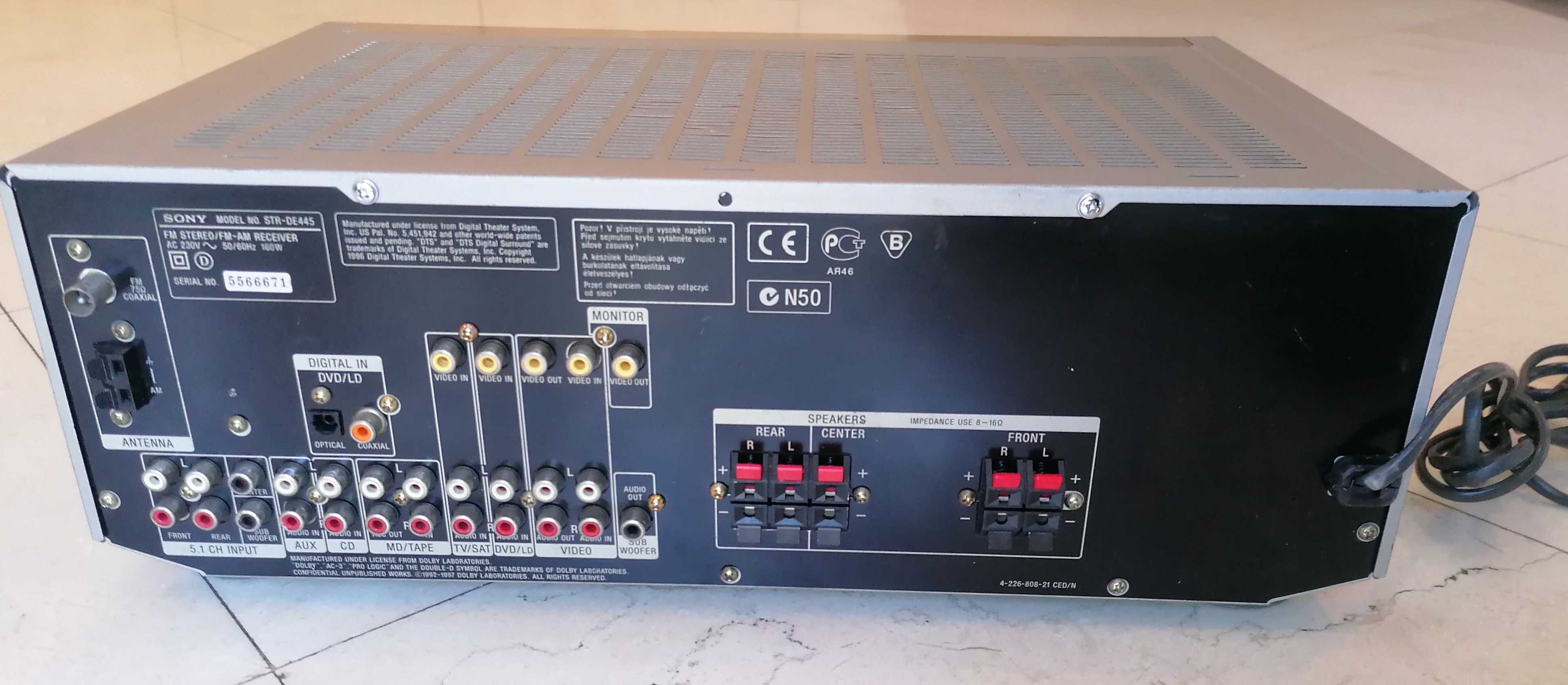 Amplificador Sony STR-DE445 com comando