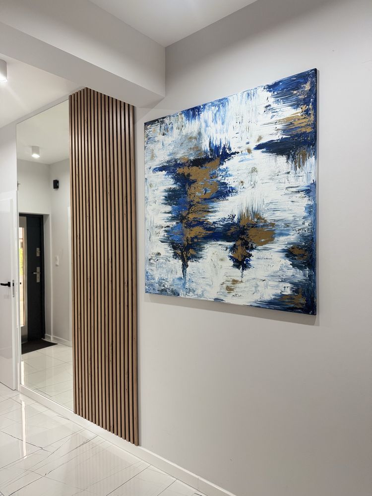 Obraz ręcznie  malowany na płótnie abstrakcja 120x120