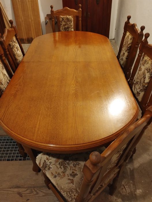 Stół MAX 250 cm + 6 krzeseł. DREWNODowóz do 50 km Gratis