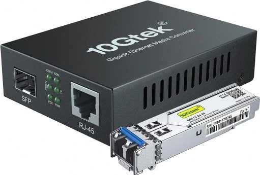 Konwerter mediów RJ45 SFP Gigabit 10GTEK Ethernet