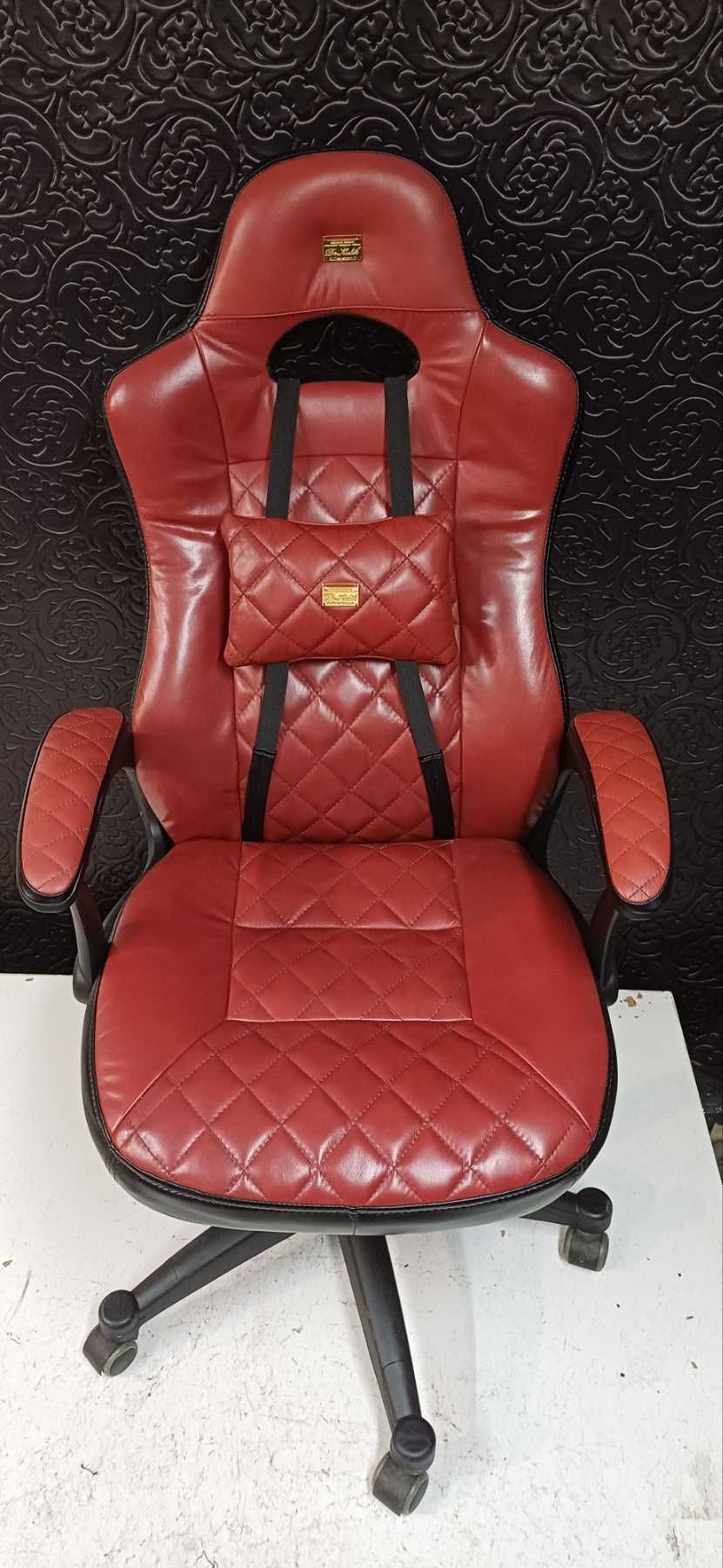 Геймерське/офісне крісло - натуральна шкіра, нова перетяжка