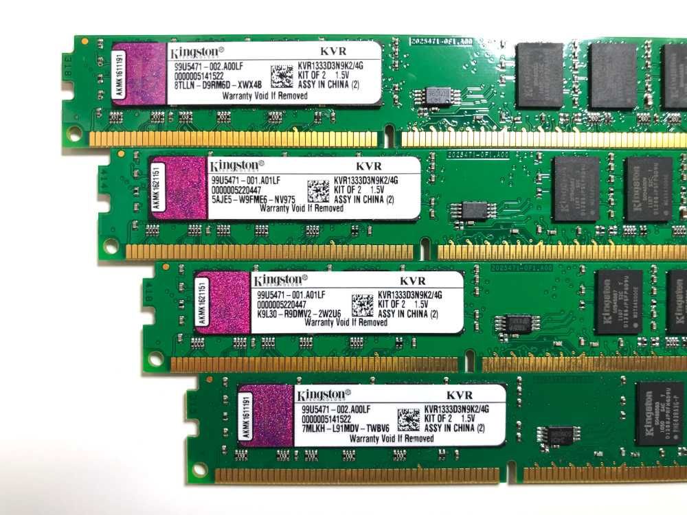 Pamięć RAM Kingston 8GB DDR3 (4x2GB) niski profil Dual Channel, BDB