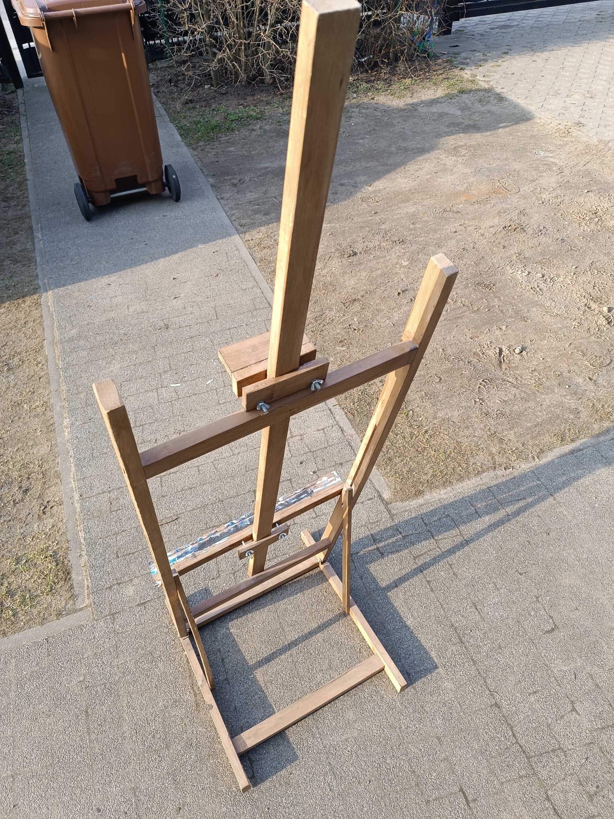 sztaluga malarska składana drewniana podłogowa studyjna