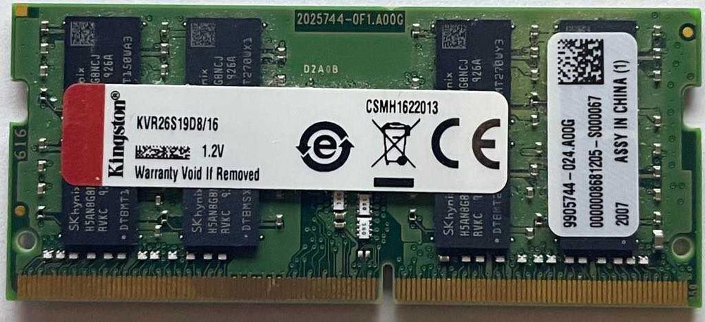 1x 16 GB RAM DDR4 Kingston 1 kość [39]