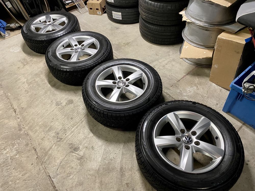 Volkswagen Touareg Alu Felgi 17 Cali + Opony 7mm + Dekle Zima Oryginal