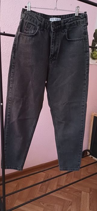 Штани сіро-чорні мом