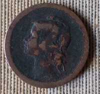 Moeda de 20 centavos de 1924 em bronze
