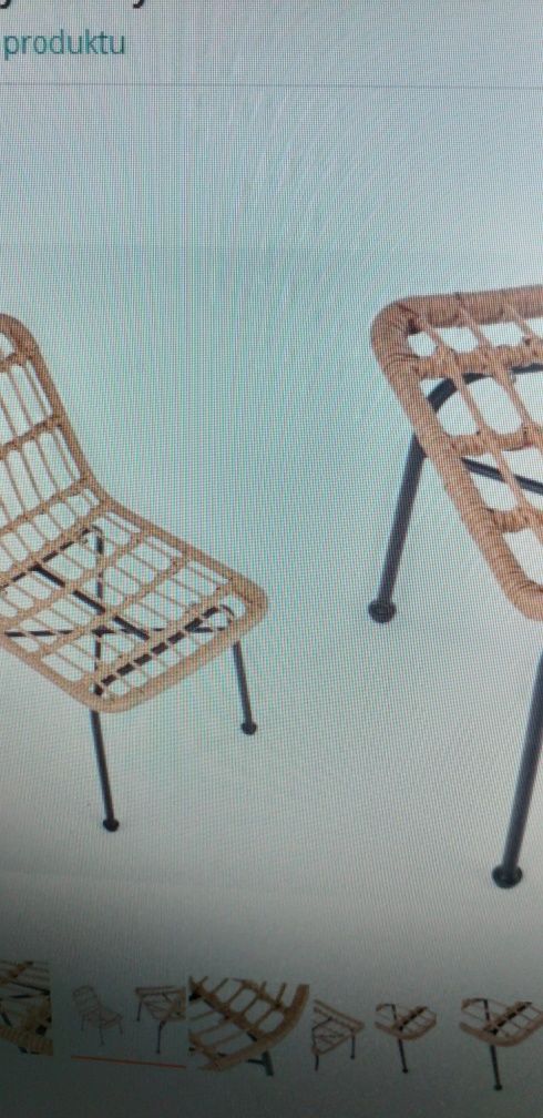 2 - Krzesła rattanowe