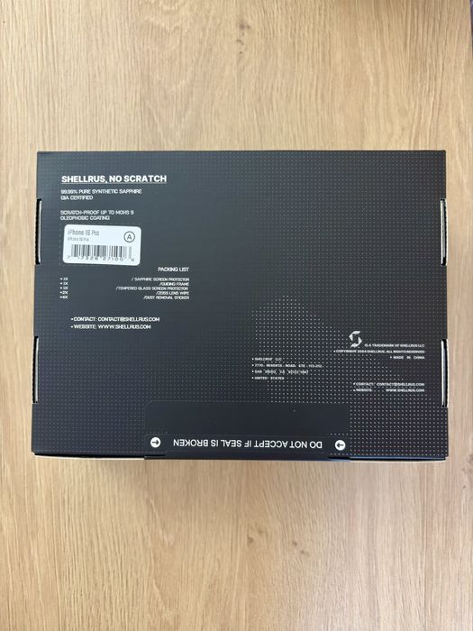 Преміальне Сапфірове Скло Shellrus для Iphone 16 Pro