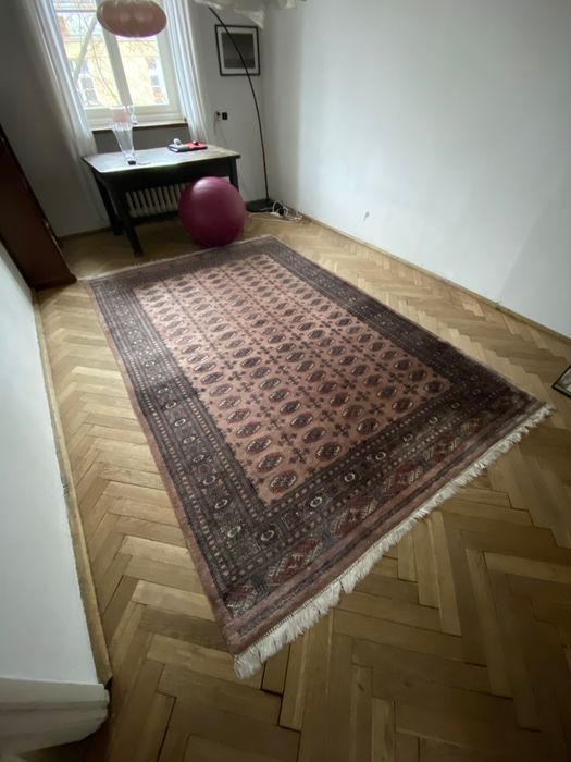 Dywan Perski Buchara ręcznie tkany 2x3m brudny róż z szarością