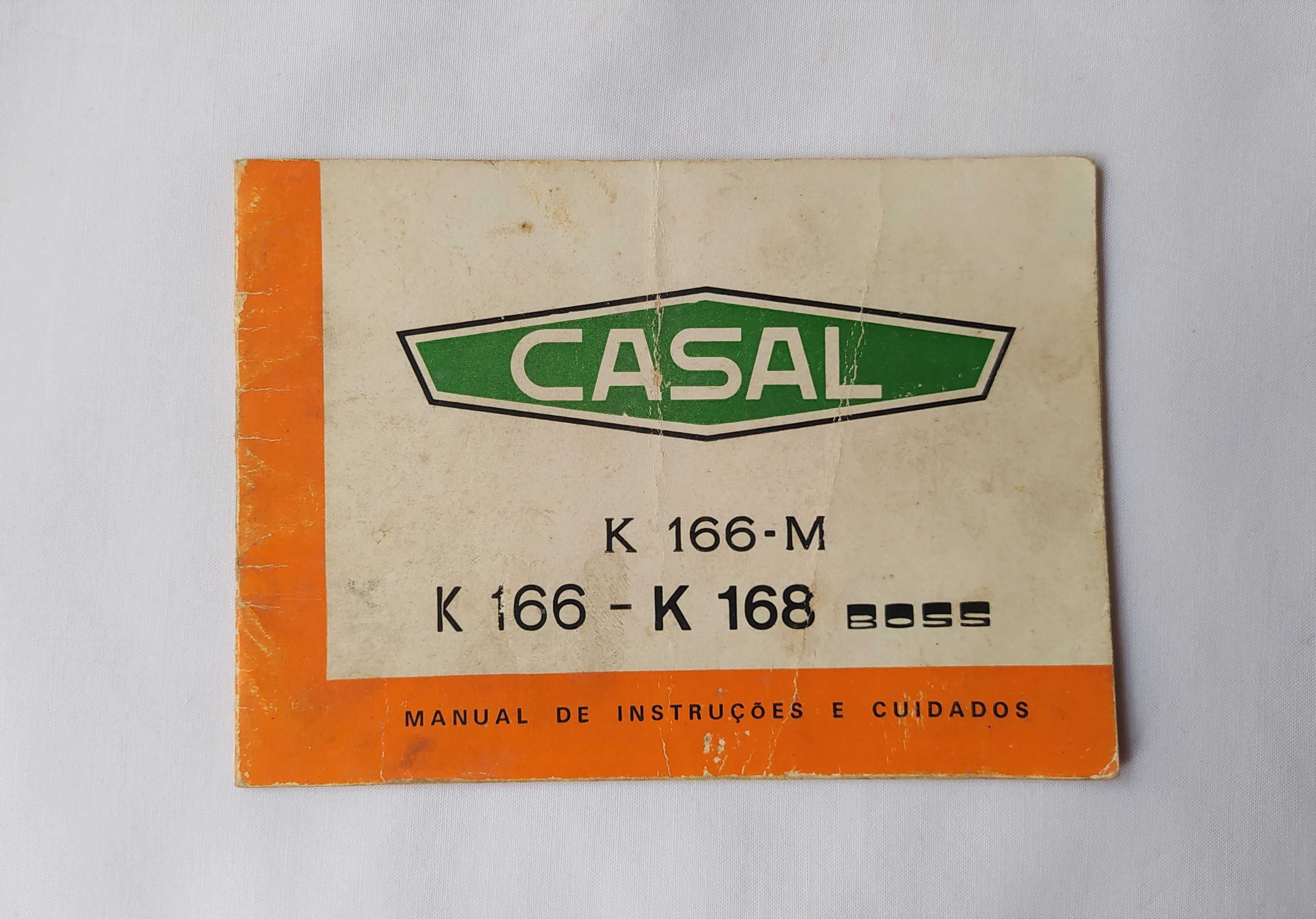 Manual Casal K 166-M, K 166, K 168 Boss