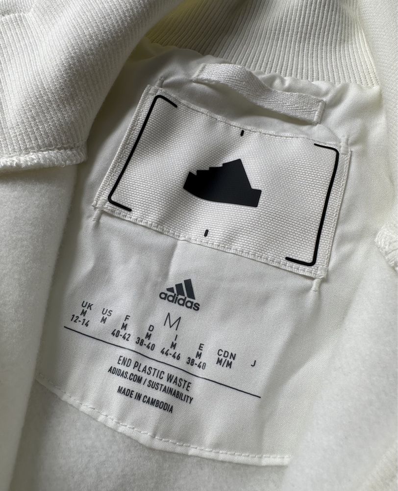 Bluza Cropped Half-Zip Sweatshirt Adidas off white