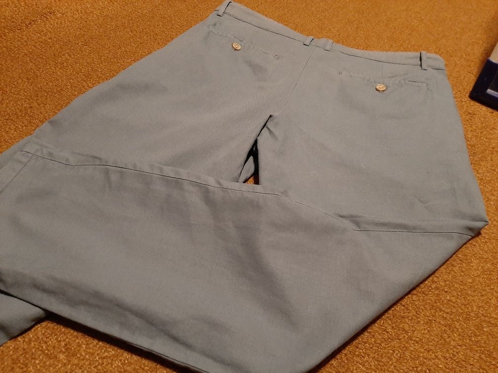 Eleganckie spodnie męskie letnie grafit reserved 31