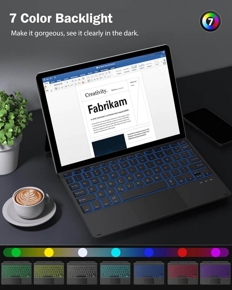 Klawiatura Bluetooth do Microsoft Surface Go 4/Go 3/Go 2/Go 2018