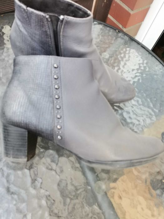 Botki damskie szare