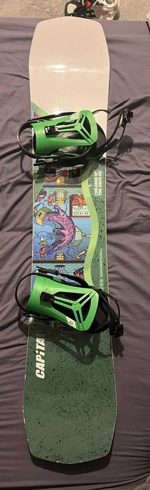 Zestaw Snowboard (blat + wiązania) 145