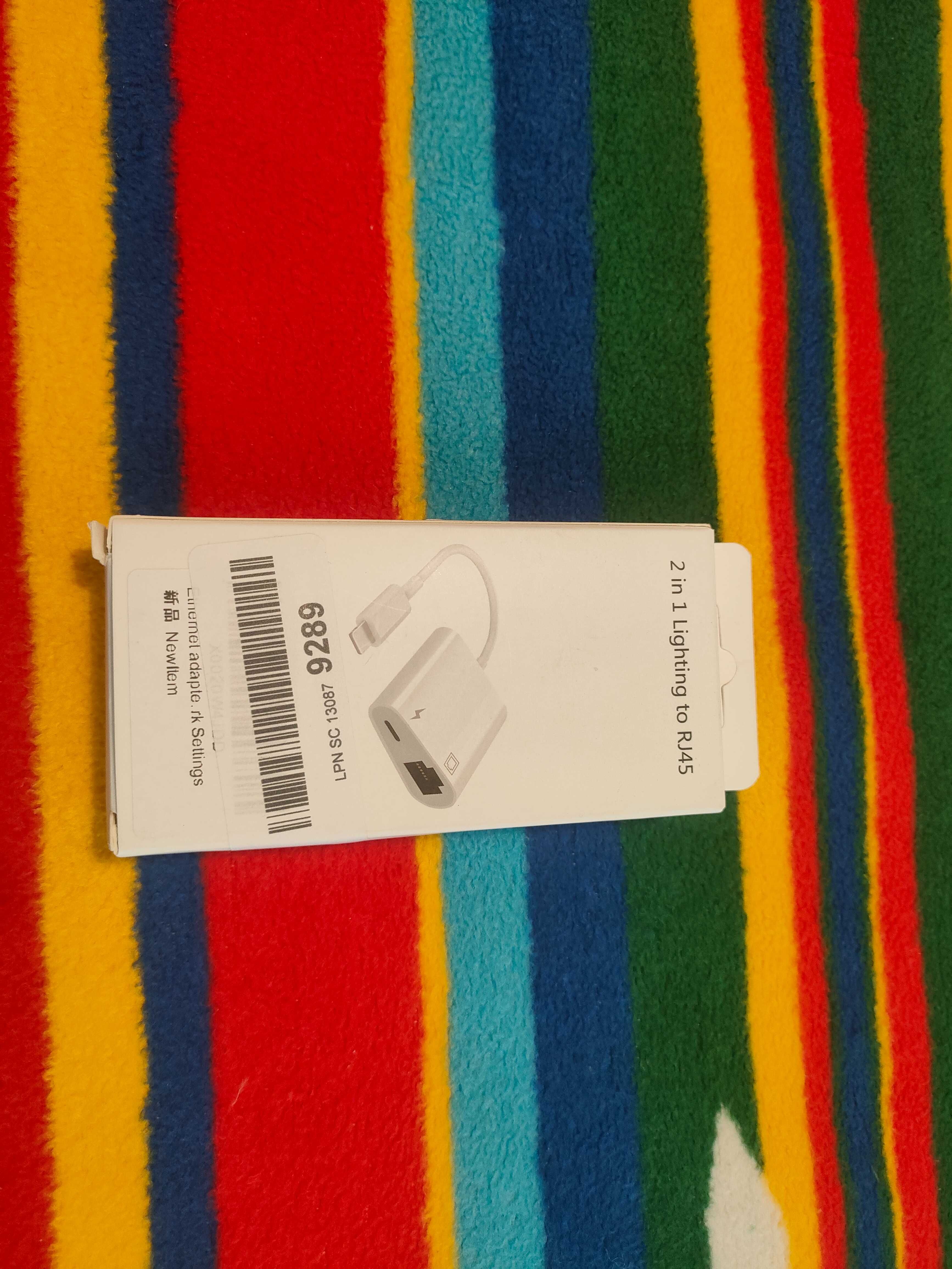Adapter Lightning RJ45 + Ładowanie